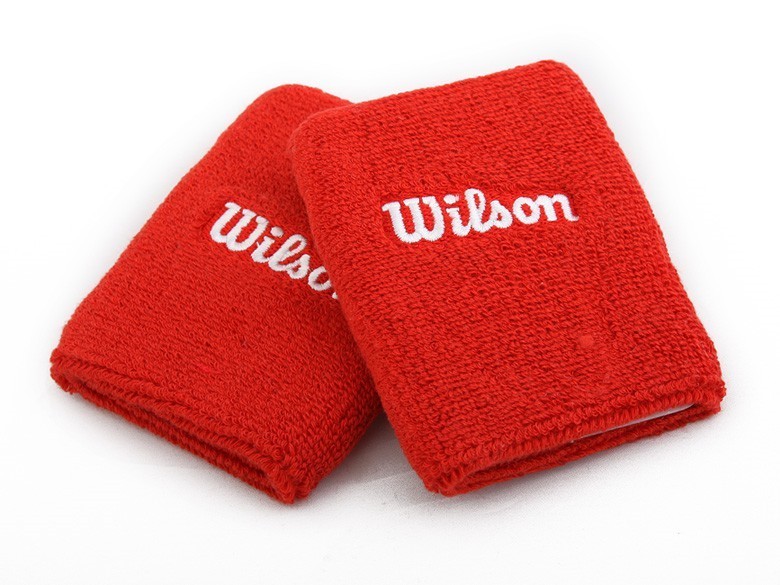 Potítka dvojitá Wilson Double Wristband red / 2 kusy