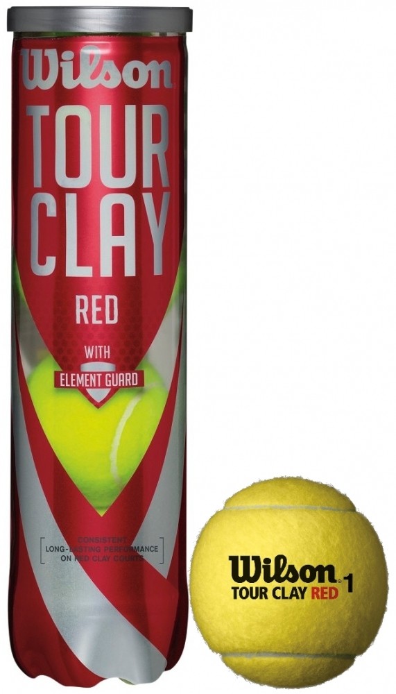 Tenisové míče Wilson Tour Clay Red / 4 ks