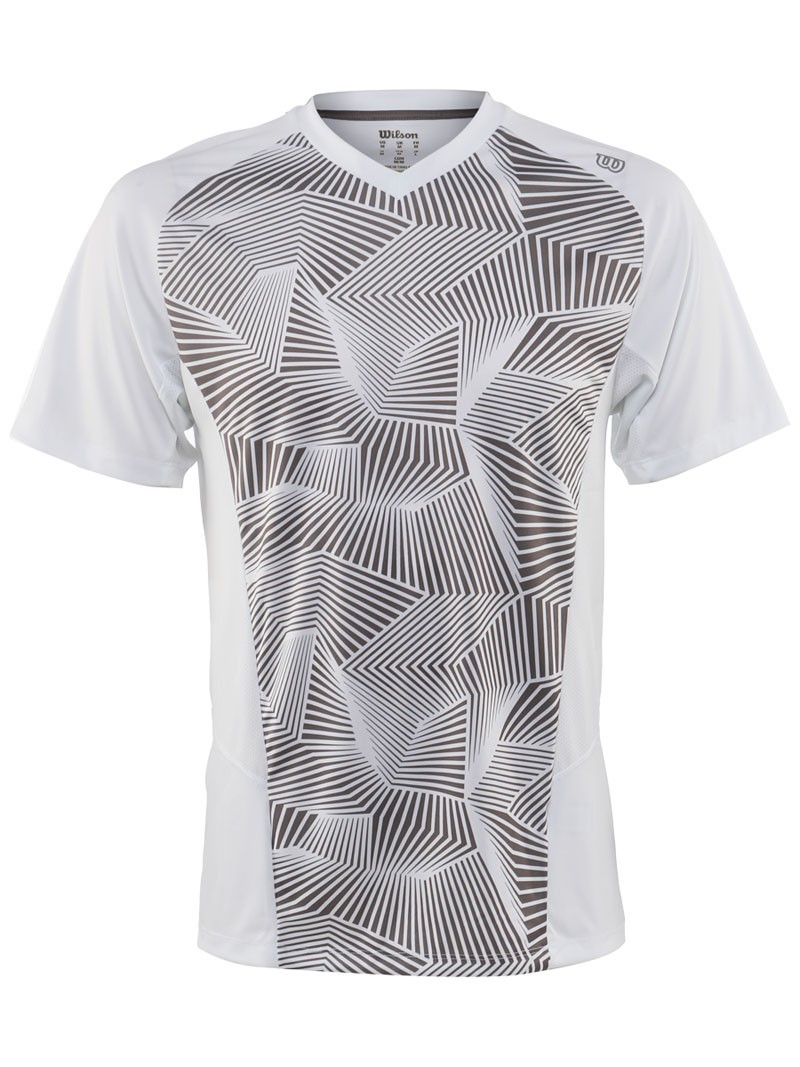Pánské tenisové triko Wilson Solana Geometric white L
