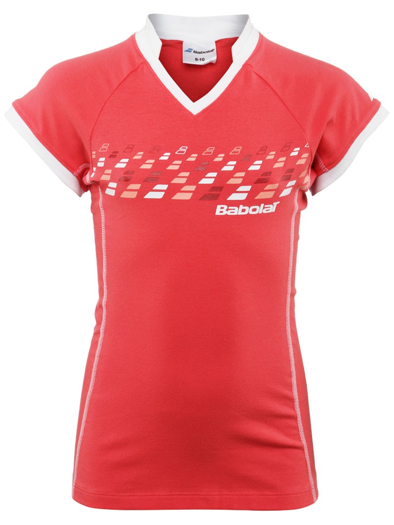 Dívčí tenisové tričko Babolat Essential coral 10 - 12 let