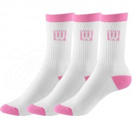 Dětské tenisové ponožky Wilson Crew girl / 3 páry