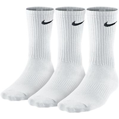 Pánské ponožky NIKE Lightweight crew bílé 3ppkS / EUR 34 - 38