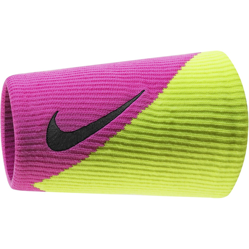 Potítka Nike Dri-Fit Doublewide Wristbans 2.0 pink/volt