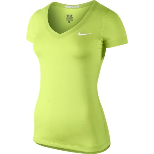 Dámské tričko Nike Pro SS V-Neck zelenéS