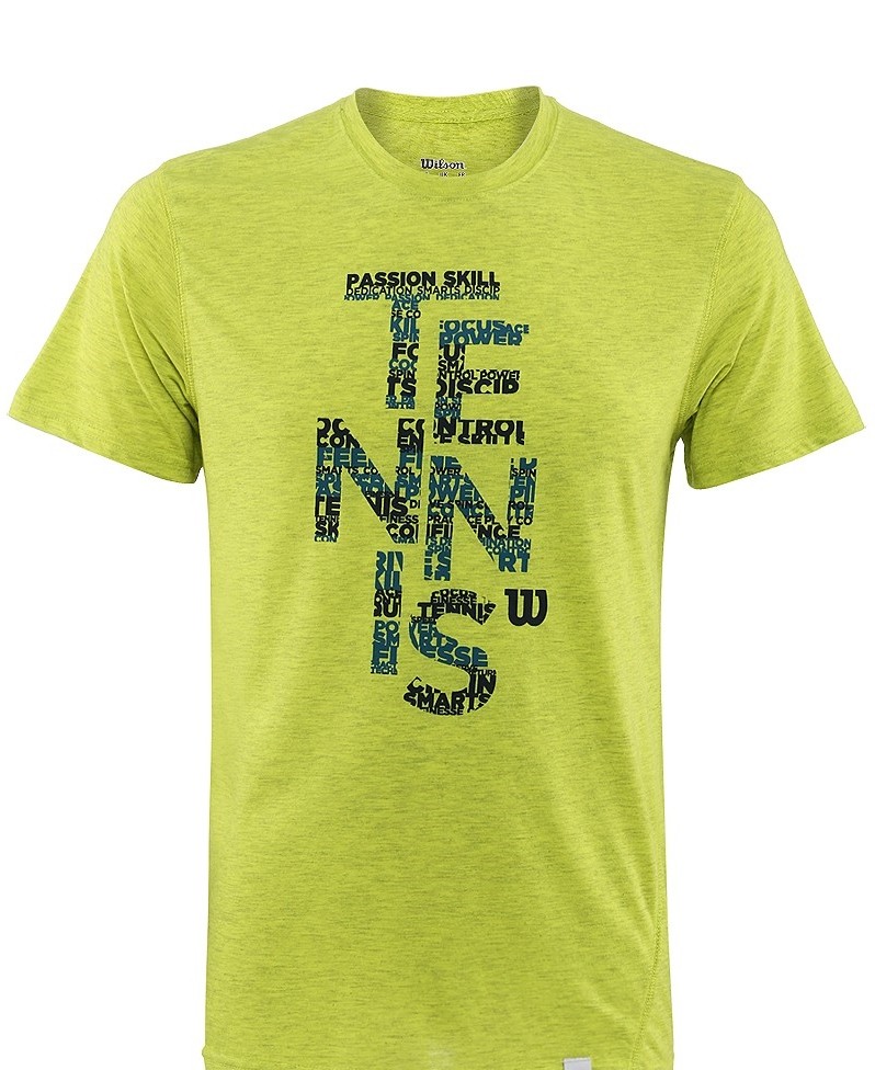 Pánské tenisové tričko Wilson Spring Tennis Tech Lime S