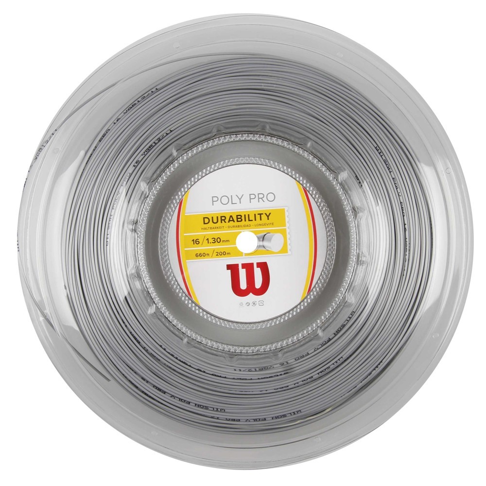 Tenisový výplet Wilson Poly Pro 1.25 200m silber