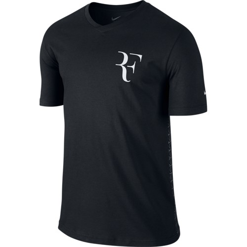 Pánské tenisové tričko Nike Roger Federer black/whiteS