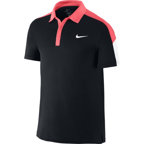 Pánské tenisové tričko Nike Team Court Polo black / hot lavaL