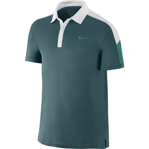 Pánské tenisové tričko Nike Team Court Polo zelená/bíláXL
