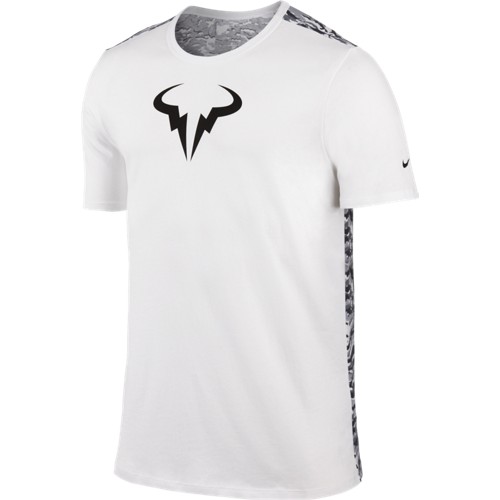 Pánské tenisové tričko Nike Rafa Crew white/blackS