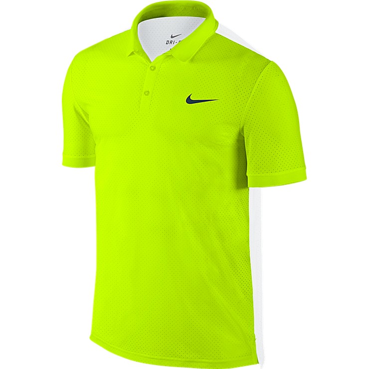 Pánské tenisové tričko Nike ADV Breathe Polo volt/whiteS