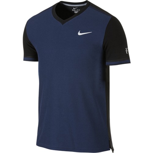 Pánské tenisové tričko Nike Premier RF Crew modrá/černáS