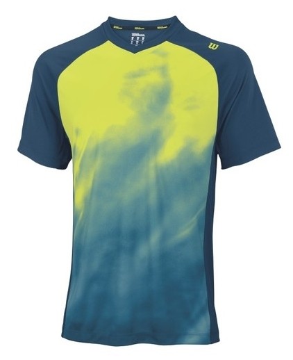 Pánské tenisové tričko Wilson Pacific Teal žlutá/zelenáM