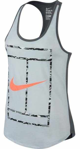 Dámské tenisové tílko Nike Court French Stripe grey/pinkXS