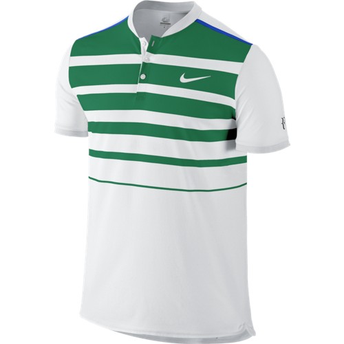 Pánské tenisové tričko Nike Premier Roger Federer white/greenXL