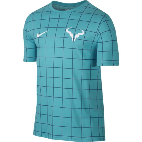 Pánské tenisové tričko Nike Rafa Crew beta blue/ocean fogM