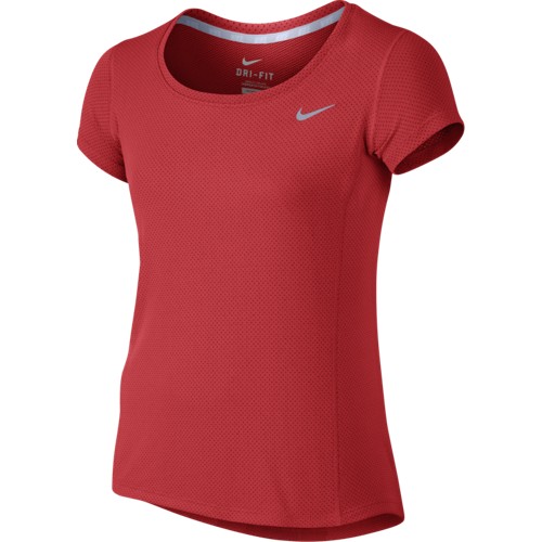 Dívčí tenisové tričko Nike Dri-FIT Contour Lt crimsonM
