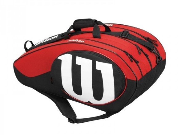 Tenisová taška Wilson Match II 12 black/red