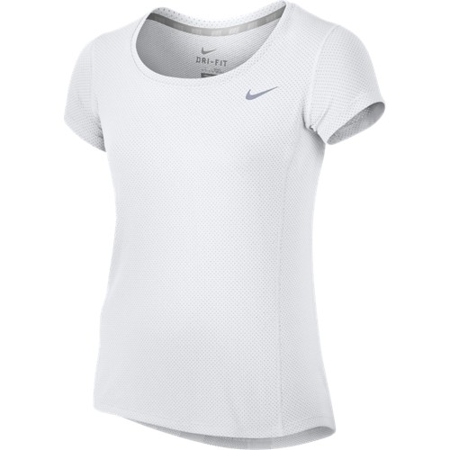 Dívčí tenisové tričko Nike Dri-FIT Contour whiteM