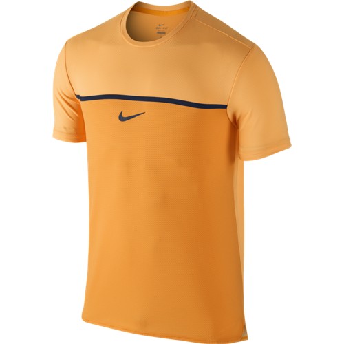 Pánské tenisové tričko Nike Challenger Premier Rafa Crew Vivid orange/Midnight navy2XL
