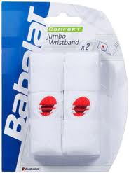 Potítka Babolat Jumbo Wristband white / 2 kusy