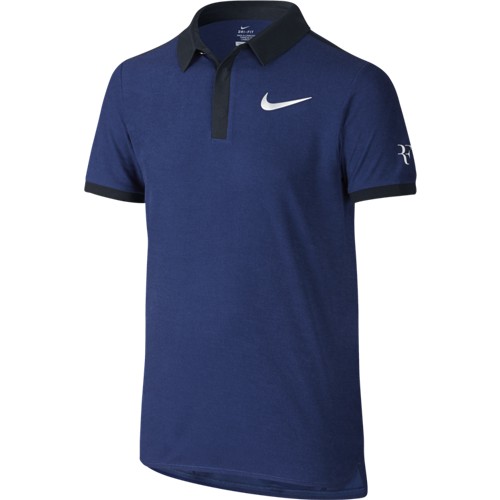 Chlapecké tenisové tričko Nike Premier RF Polo DEEP ROYAL BLUE/DARK OBSIDIAN/WHITE L