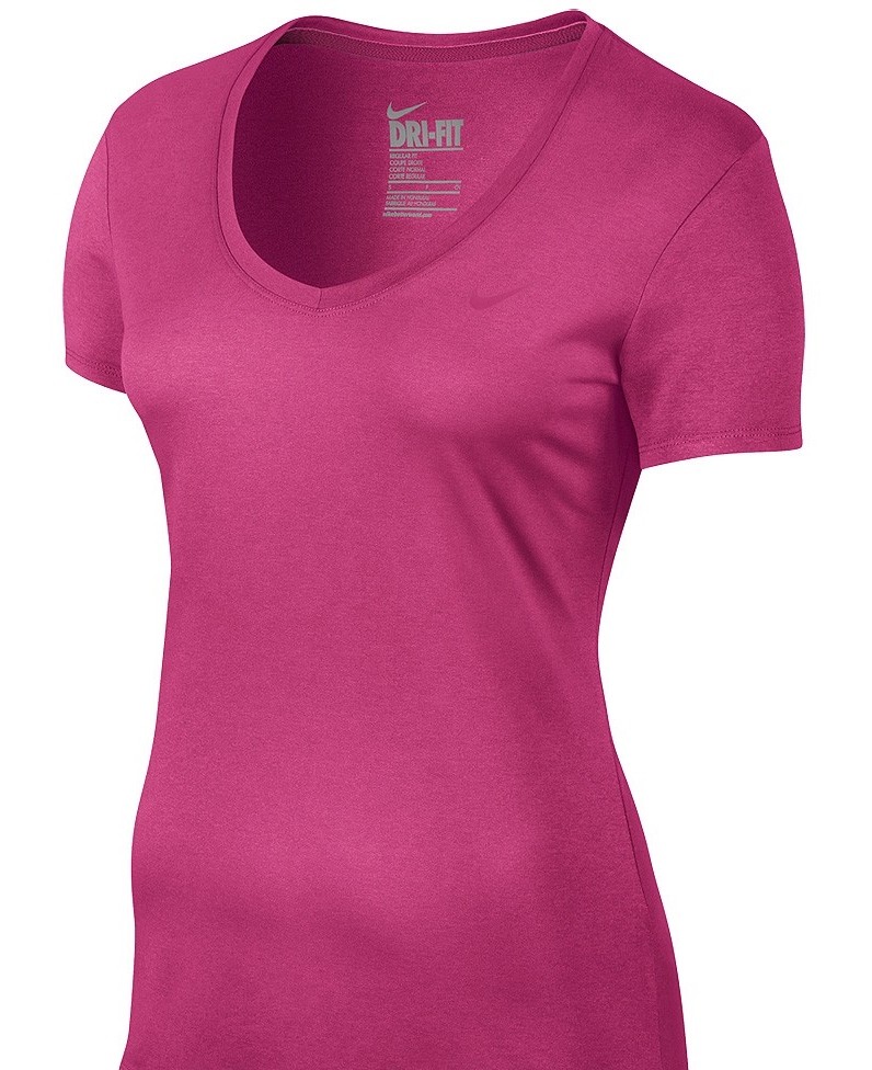 Dámské tenisové tričko Nike Pro V-Neck pinkS