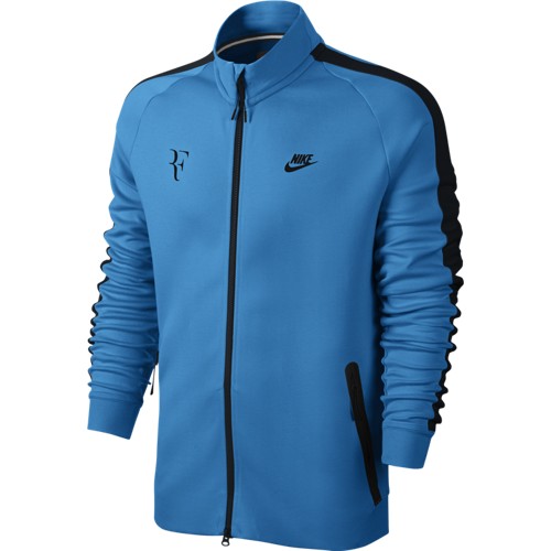 Pánská tenisová mikina Nike PREMIER RF LT PHOTO BLUE/BLACK/BLACK XL