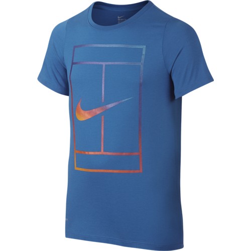 Chlapecké tenisové tričko Nike Tennis BLUE SPARK L