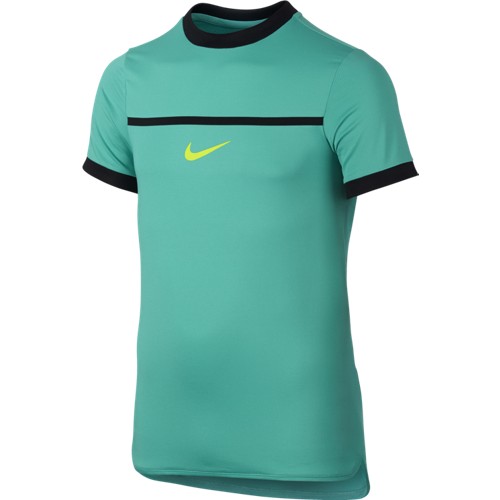 Chlapecké tenisové tričko Nike Rafa Challenger HYPER JADE/BLACK/VOLT M