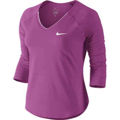 Dámské tenisové tričko Nike NKCT Pure VIOLA/WHITE/WHITE S