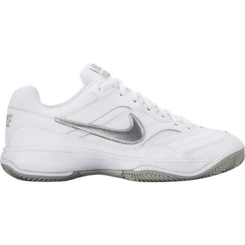 Dámská tenisová obuv Nike Court Lite Clay WHITE/MATTE SILVER-MEDIUM GREY UK 4.5 / EUR 38 / 24 cm