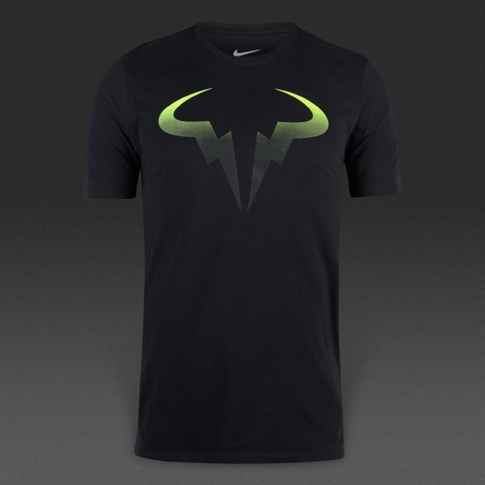 Pánské tenisové tričko Nike Rafa Pop BLACK/BRIGHT CITRUS L