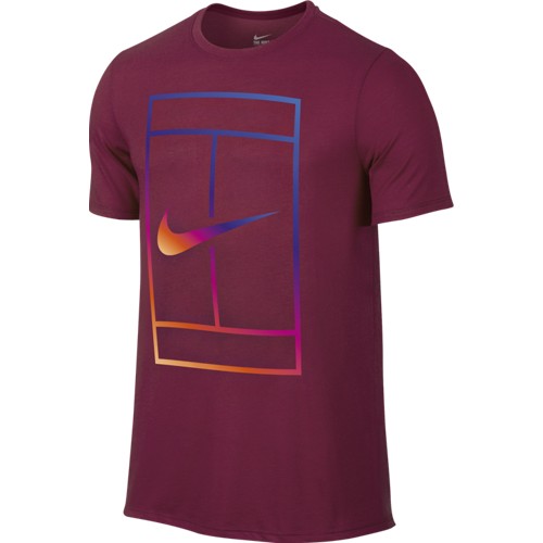 Pánské tenisové tričko Nike Irridescent Court NOBLE RED XS