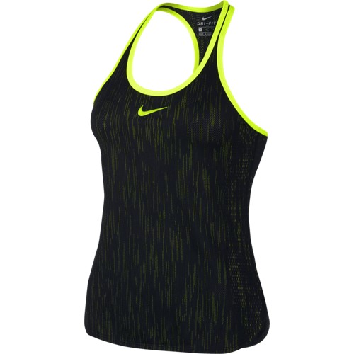 Dámské tenisové tílko Nike Dry Premier Slam BLACK/VOLT XS