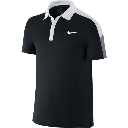 Pánské tenisové tričko Nike Team Court Polo BLACK/WHITE/COOL GREY/WHITE L