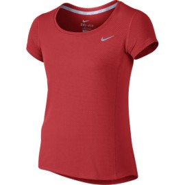 Dívčí tenisové tričko Nike Dri-FIT Contour Lt crimson