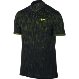 Pánské tenisové tričko Nike Dry Advantage SS Premier Polo BLACK/VOLT