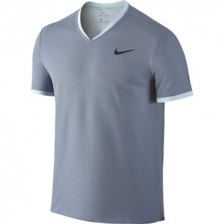 Pánské tenisové tričko Nike RF Dry Top SS BLUE GREY