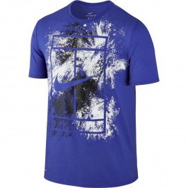 Pánské tenisové tričko Nike Court Dry BLUE/WHITE