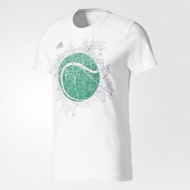 Pánské tenisové tričko adidas LONDON GRAPHIC TEE white