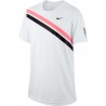 Clapecké tenisové tričko Nike Dry RF WHITE/LAVA GLOW