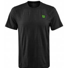 Pánské tenisové tričko Wilson Spring UWII Linear Black