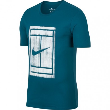 Pánské tenisové tričko Nike Court GREEN ABYSS/WHITE