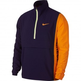 Pánská tenisová bunda Nike Repel BLACKENED BLUE/ORANGE PEEL
