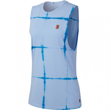 Dámské tenisové tričko Nike TIE DYE MUSCLE ROYAL TINT
